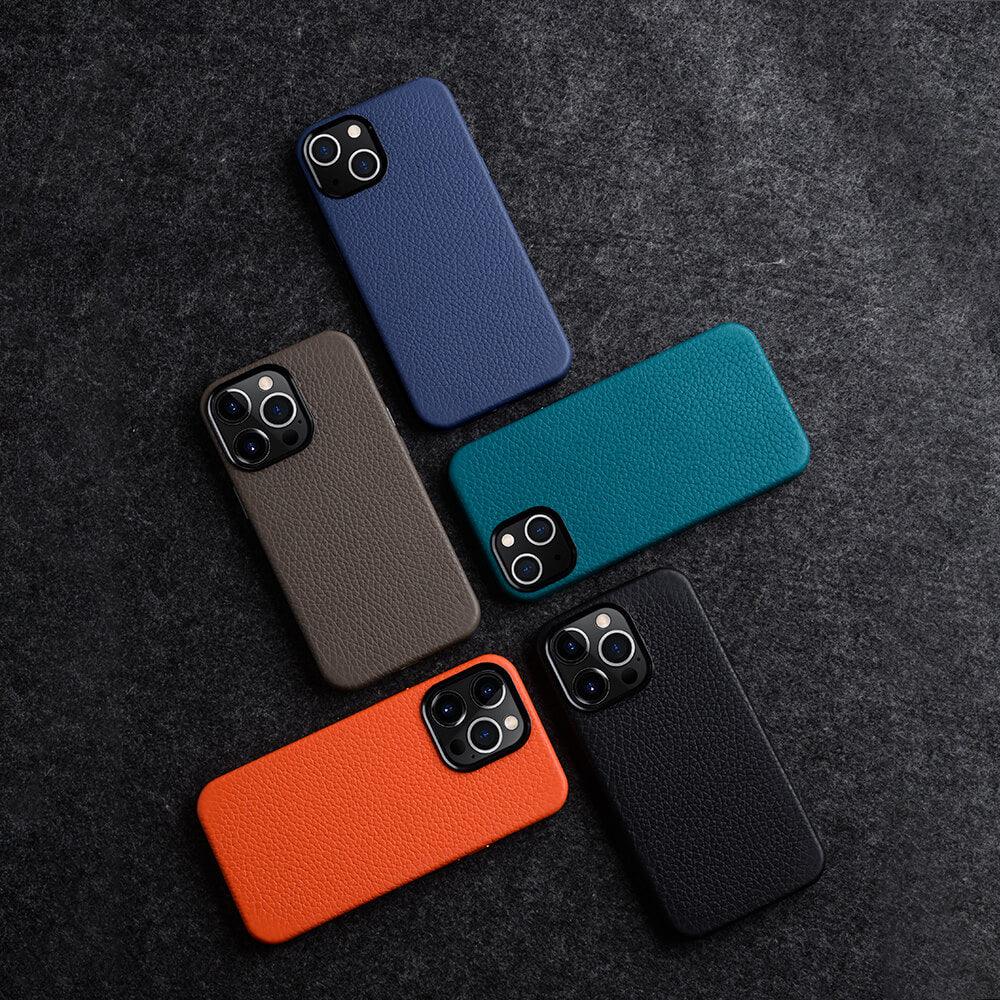 Melkco iPhone 15 Pro Origin Paris Premium Leather Magsafe Cover - Blue - Tashqila Melkco iPhone 15 Pro Origin Paris Premium Leather Magsafe Cover - Blue - Tashqila